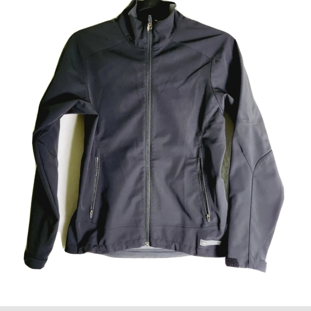 REI recreational equipment black zipped jacket